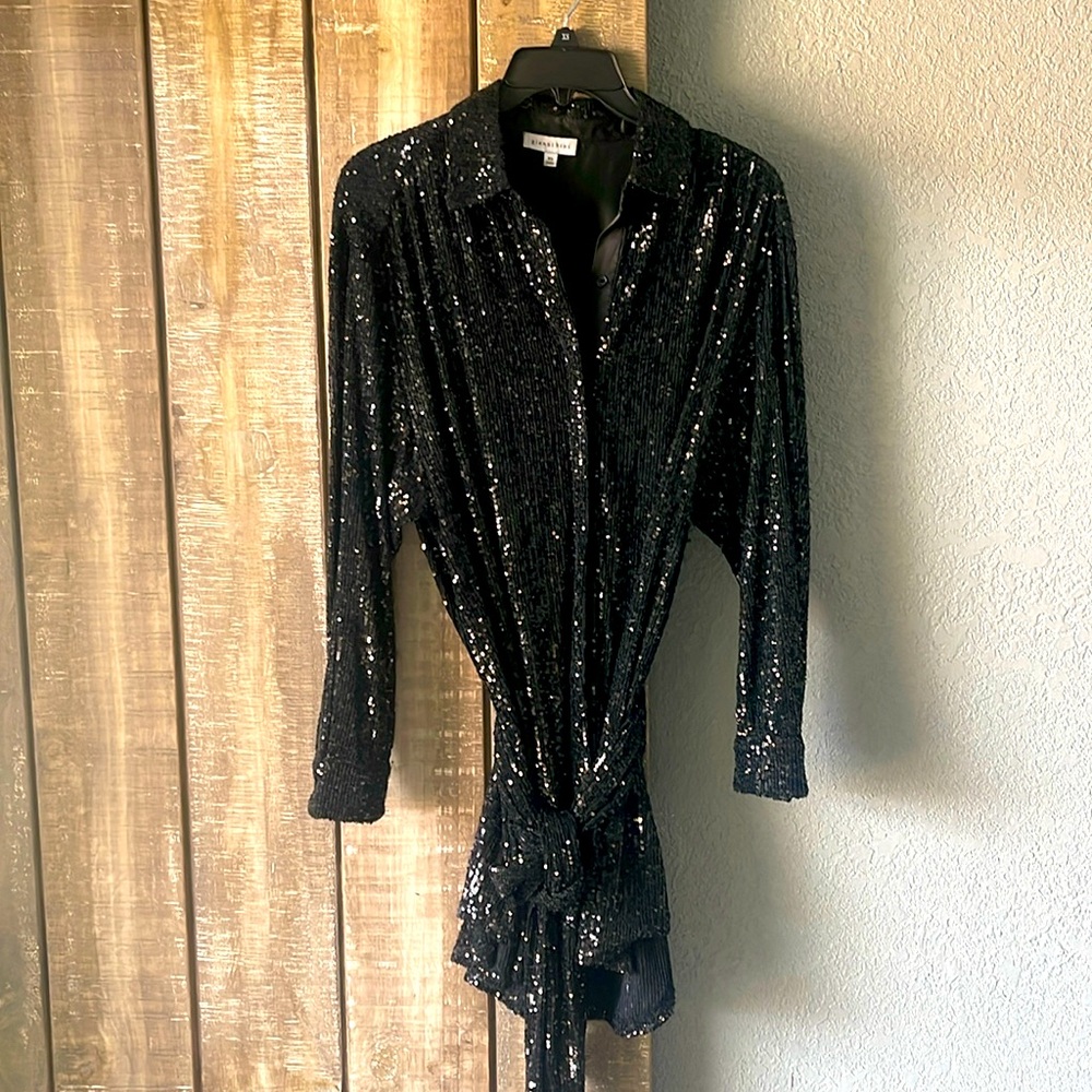 Black sequin mini. Worn once NYE